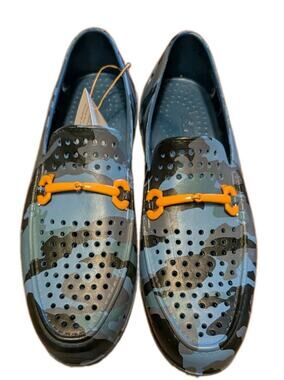 NEW Floafers Chairman Bit  Blue Rubber Camo Loafers Men's Size‎ 11 NWT